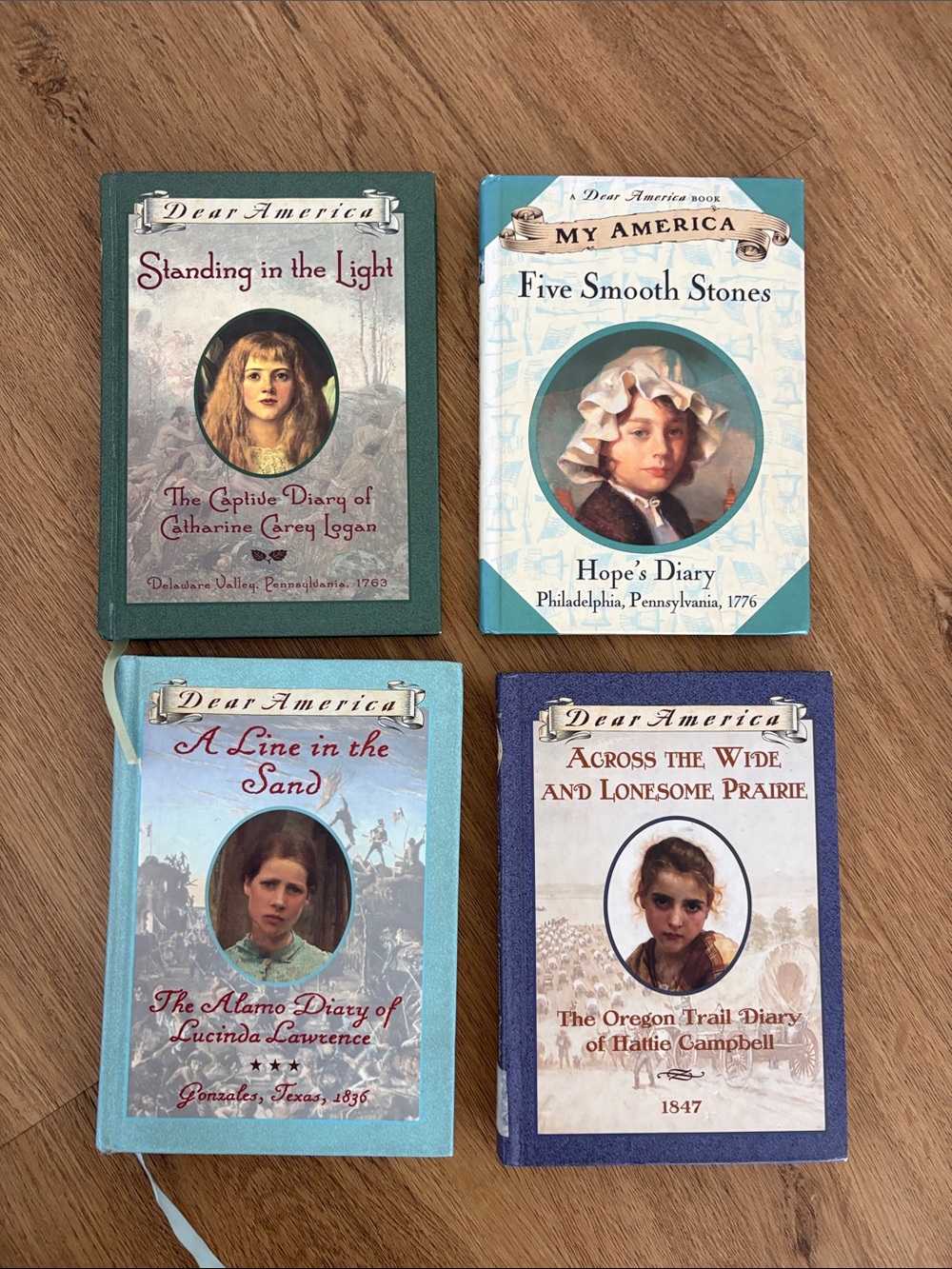 Scholastic Dear America Four-Book Set - teal, light blue, seafoam, navy